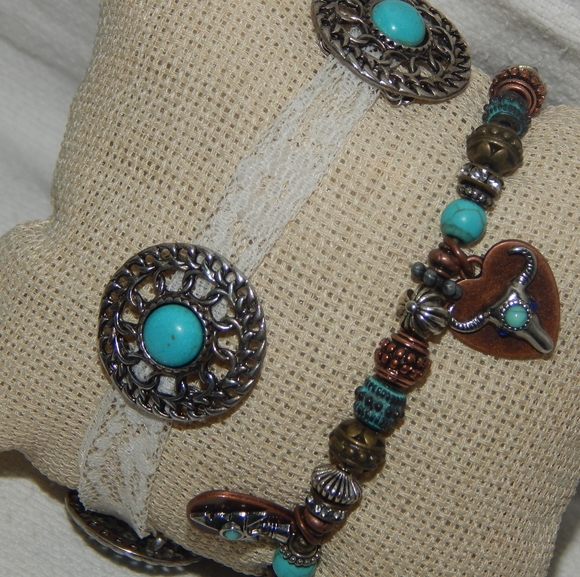 Handmade BEAUTIFUL 7pc jewelry set western - Picture 10 of 11
